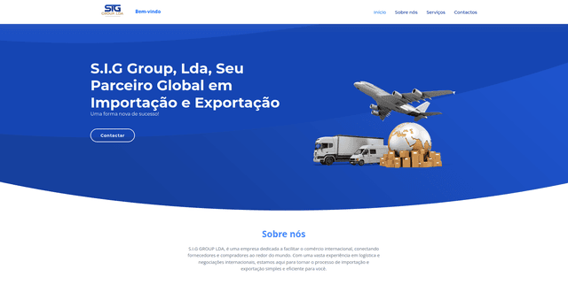 site de Importação e Exportação